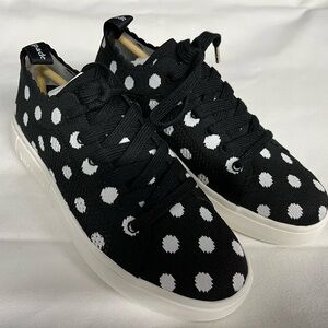 Kate Spade Black and White Polka Dot Athletic Shoes